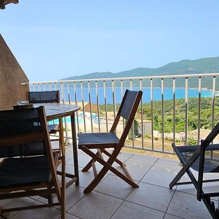 Chalereux T2 Vue Mer Et Piscine Alba Rossa Serra di Ferro Esterno foto