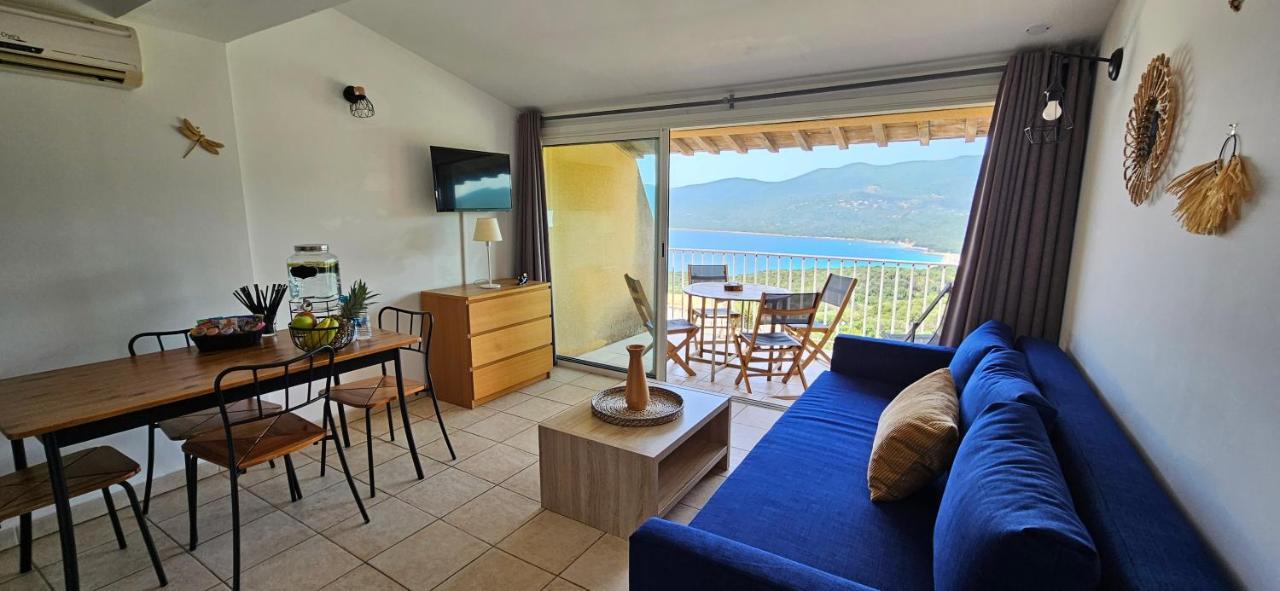 Chalereux T2 Vue Mer Et Piscine Alba Rossa Serra di Ferro Esterno foto