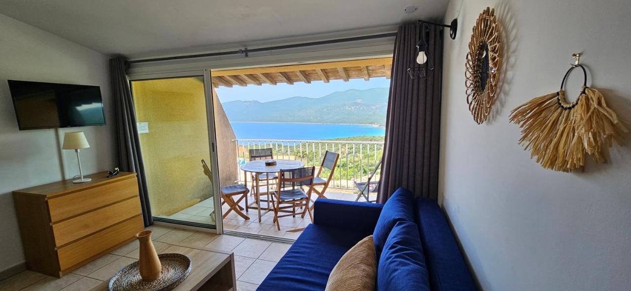 Chalereux T2 Vue Mer Et Piscine Alba Rossa Serra di Ferro Esterno foto
